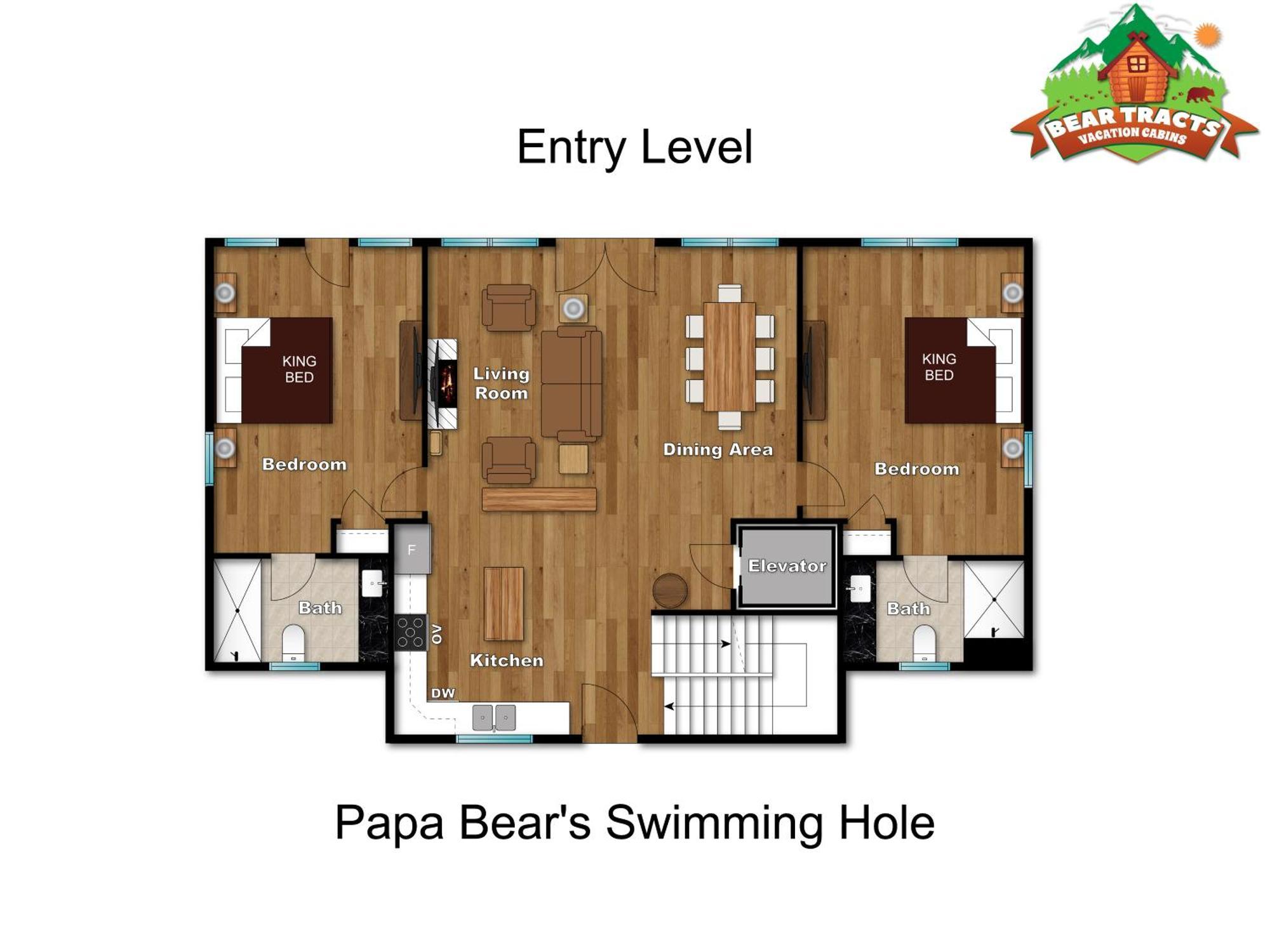 塞维尔维尔Papa Bear'S Swimming Hole别墅 外观 照片